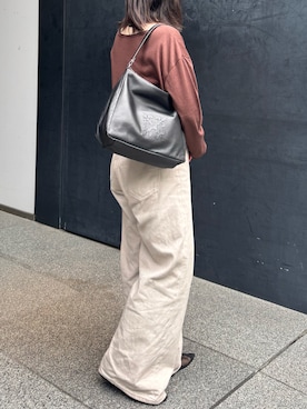 「russet（ラシット）のアイテム（ショルダーバッグ）」を使った、yktさん（レディース・158cm）の秋コーディネート