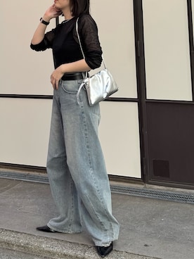 「カーブデニム」｜yktさん（レディース・158cm）の秋コーディネート