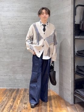 「アイテム（ピアス（片耳用））」を使った、HARE     もりたいさん（メンズ・168cm）の秋コーディネート