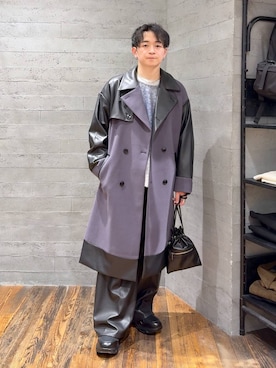 「アイテム（トレンチコート）」を使った、HARE     もりたいさん（メンズ・168cm）の秋コーディネート