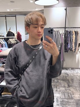 「アイテム（スウェット）」を使った、HARE     もりたいさん（メンズ・168cm・20代）の秋コーディネート