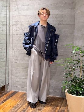 「アイテム（ブルゾン）」を使った、HARE     もりたいさん（メンズ・168cm・20代）の夏コーディネート