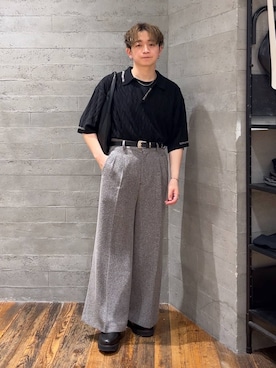 「アイテム（スラックス）」を使った、HARE     もりたいさん（メンズ・168cm）の夏コーディネート