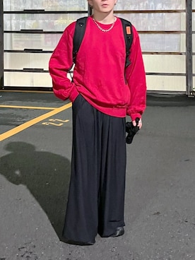「アイテム（スウェット）」を使った、HARE     もりたいさん（メンズ・168cm・20代）の秋コーディネート