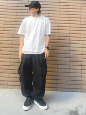 「Shoowtime（ショウタイム）のアイテム」を使った、MASAYAさん（メンズ・160cm）の夏コーディネート