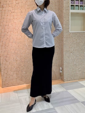 「アイテム（ビジネスシャツ）」を使った、BRICK HOUSE シャツ工房 葛西アリオ店さん（レディース・170cm）の秋コーディネート