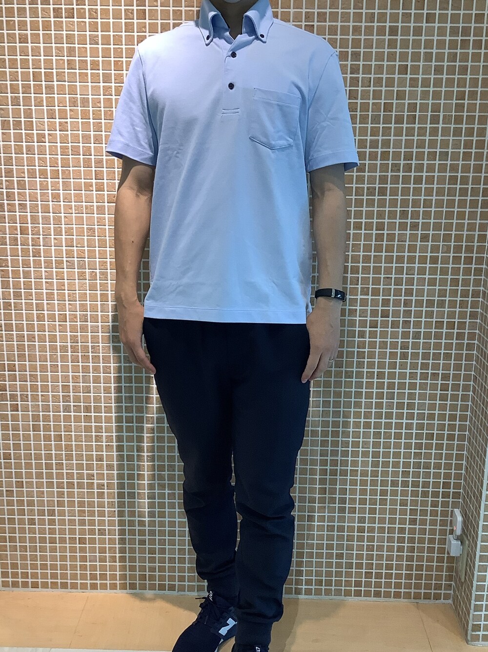 Pitta Re:)（ピッタリ）の「ビズポロ スキッパーボタンダウン 半袖