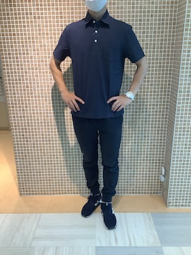 「ビズポロ」｜BRICK HOUSE シャツ工房 葛西アリオ店さん（メンズ・173cm）の夏コーディネート