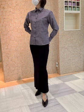 「アイテム（ビジネスシャツ）」を使った、BRICK HOUSE シャツ工房 葛西アリオ店さん（レディース・170cm）の秋コーディネート