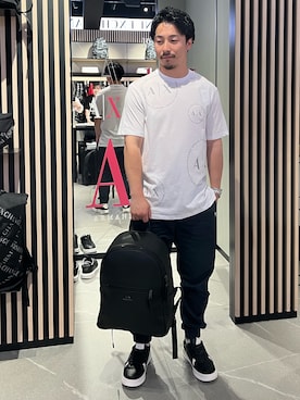 「みんなの白Tフェス」｜「アイテム（バックパック/リュック）」を使った、Y. SHOTAROさん（メンズ・163cm）の夏コーディネート