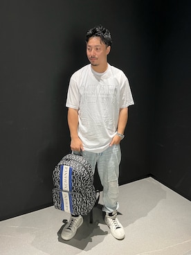 「みんなの白Tフェス」｜「アイテム（バックパック/リュック）」を使った、Y. SHOTAROさん（メンズ・163cm）の夏コーディネート
