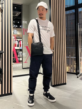 「みんなの白Tフェス」｜「アイテム（スウェットパンツ）」を使った、Y. SHOTAROさん（メンズ・163cm）の夏コーディネート