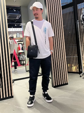 「みんなの白Tフェス」｜「アイテム（スウェットパンツ）」を使った、Y. SHOTAROさん（メンズ・163cm）の夏コーディネート