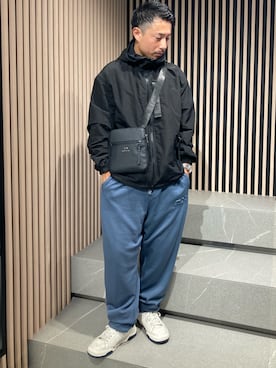 「ARMANI EXCHANGE（アルマーニエクスチェンジ）のアイテム（ナイロンジャケット）」を使った、Y. SHOTAROさん（メンズ・163cm）の夏コーディネート