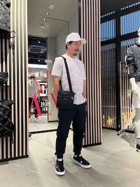 「みんなの白Tフェス」｜「アイテム（スウェットパンツ）」を使った、Y. SHOTAROさん（メンズ・163cm）の夏コーディネート