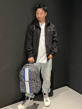 「みんなの白Tフェス」｜「アイテム（バックパック/リュック）」を使った、Y. SHOTAROさん（メンズ・163cm）の夏コーディネート
