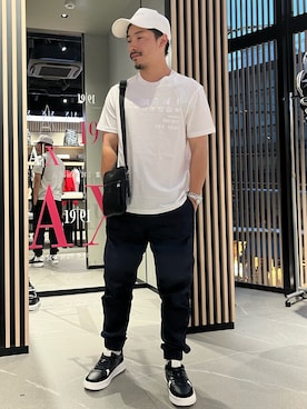 「みんなの白Tフェス」｜「アイテム（スウェットパンツ）」を使った、Y. SHOTAROさん（メンズ・163cm）の夏コーディネート