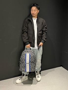 「みんなの白Tフェス」｜「アイテム（ナイロンジャケット）」を使った、Y. SHOTAROさん（メンズ・163cm）の夏コーディネート