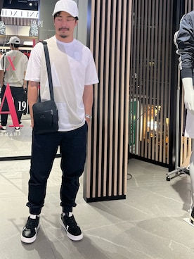 「みんなの白Tフェス」｜「アイテム（スウェットパンツ）」を使った、Y. SHOTAROさん（メンズ・163cm）の夏コーディネート