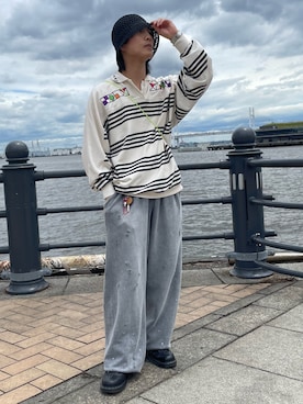 「OVERRIDE（オーバーライド）のアイテム」を使った、Rin⚡️さん（メンズ・165cm）の夏コーディネート