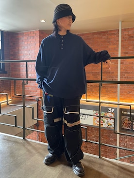 「arth（アース）のアイテム（帽子）」を使った、Rin⚡️さん（メンズ・165cm）の冬コーディネート