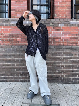 「アイテム（ヘアバンド）」を使った、Rin⚡️さん（メンズ・165cm）の秋コーディネート