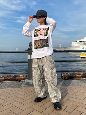 「OVERRIDE（オーバーライド）のアイテム」を使った、Rin⚡️さん（メンズ・165cm）の夏コーディネート