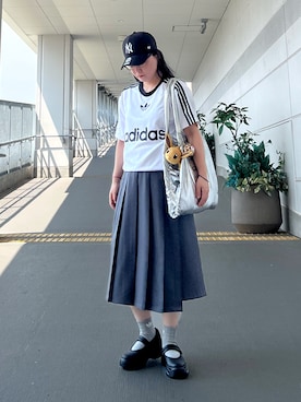 「アイテム（ソックス/靴下）」を使った、napoblackさん（レディース・158cm）の夏コーディネート