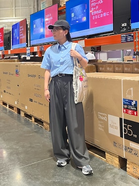 「CITEN（シテン）のアイテム（スラックス）」を使った、napoblackさん（レディース・158cm）の秋コーディネート