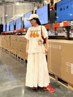 「H&M（エイチ・アンド・エム）のアイテム」を使った、napoblackさん（レディース・158cm）の夏コーディネート
