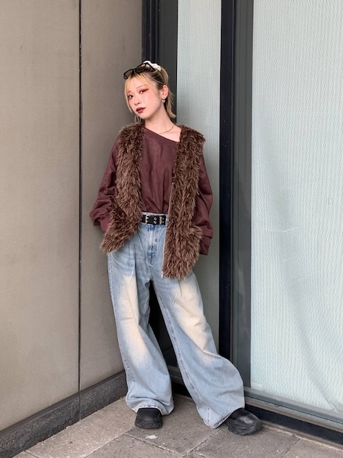 セール】MIXカラーファーベスト/593633（ベスト）｜JEANASIS