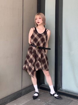 「アイテム（チュニック）」を使った、yuki1gouさん（レディース・152cm）の夏コーディネート