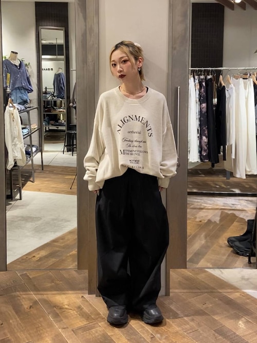 JEANASIS ウエストドロストコクーンパンツ JEANASIS スラックス パンツ 「SET UP対応」ウエストドロスト