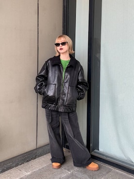 「JEANASIS（ジーナシス）のアイテム（デニムパンツ）」を使った、yuki1gouさん（レディース・152cm）の秋コーディネート