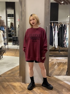 「JEANASIS（ジーナシス）のアイテム（スウェット）」を使った、yuki1gouさん（レディース・152cm）の秋コーディネート