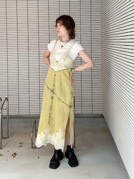 「Dr. Martens（ドクターマーチン）のDr. Martens/ドクターマーチン MAYBOLE オープン トゥ サンダル 40916001（サンダル、ブラック系）」を使った、ery928 さん（レディース・152cm）の秋コーディネート