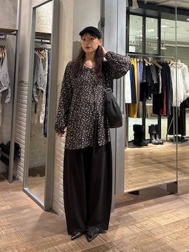 「アイテム（チュニック）」を使った、HARUさん（レディース・163cm）の秋コーディネート