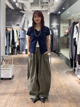 「JEANASIS（ジーナシス）のアイテム」を使った、HARUさん（レディース・163cm）の夏コーディネート