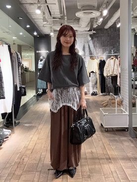 「JEANASIS（ジーナシス）のアイテム（パンツ）」を使った、HARUさん（レディース・163cm）の春コーディネート