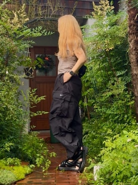 「NIKE(ナイキ)のアイテム(Tシャツ/カットソー)」を使った、Kanaeさん(レディース・155cm)の秋コーディネート