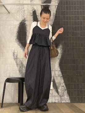「アイテム（ピアス（両耳用））」を使った、AI_YOSHIHARAさん（レディース・165cm）の秋コーディネート