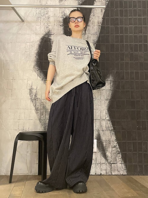 JEANASIS ウエストドロストコクーンパンツ JEANASIS スラックス パンツ 「SET UP対応」ウエストドロスト