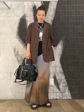 「アイテム（財布/小物）」を使った、AI_YOSHIHARAさん（レディース・165cm）の夏コーディネート
