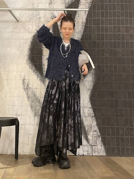 「アイテム（ピアス（両耳用））」を使った、AI_YOSHIHARAさん（レディース・165cm）の冬コーディネート