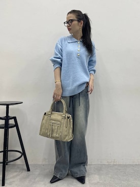 「アイテム（ピアス（両耳用））」を使った、AI_YOSHIHARAさん（レディース・165cm）の冬コーディネート