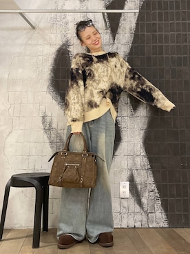 「アイテム（ピアス（両耳用））」を使った、AI_YOSHIHARAさん（レディース・165cm）の冬コーディネート