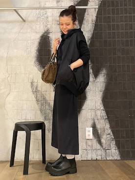 「アイテム（MA-1）」を使った、AI_YOSHIHARAさん（レディース・165cm）の秋コーディネート