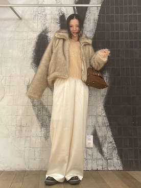 「アイテム（ピアス（両耳用））」を使った、AI_YOSHIHARAさん（レディース・165cm）の冬コーディネート