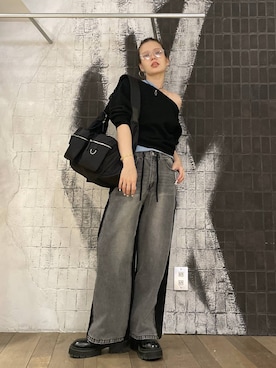 「アイテム（ピアス（両耳用））」を使った、AI_YOSHIHARAさん（レディース・165cm）の冬コーディネート