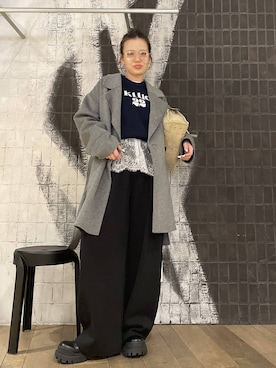 「アイテム（ピーコート）」を使った、AI_YOSHIHARAさん（レディース・165cm）の秋コーディネート